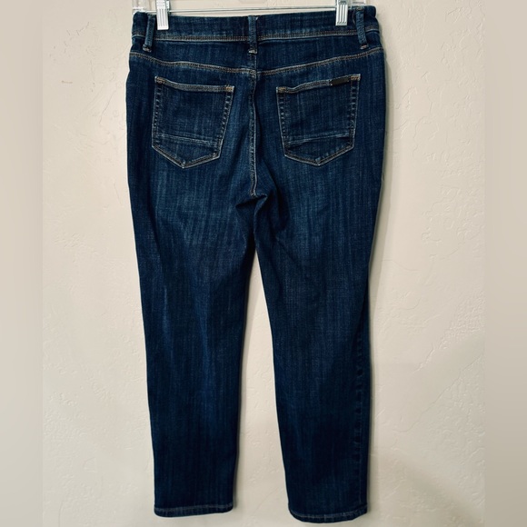Chico’s‎ Cropped Jeans So Slimming Girlfriend SZ 00/2 Dark Wash Stretch SZ 00/2 - Picture 3 of 16